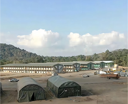 Flat Pack Container House Alojamiento para el personal Campamento con capacidad típica para 800 personas